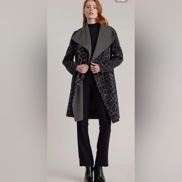NWT Anne Fontaine size M wraps coat in charcoal grey - Picture 1 of 13